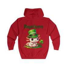Load image into Gallery viewer, Repticon Unisex Full Zip Hoodie w/ Axolotl
