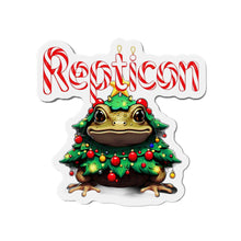 Load image into Gallery viewer, Repticon Die-Cut Magnets w/ Toad Christmas Tree
