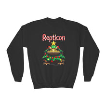 Load image into Gallery viewer, Repticon Youth Crewneck Sweatshirt w/ Toad Christmas Tree
