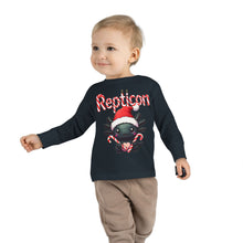 Load image into Gallery viewer, Repticon Toddler Long Sleeve Tee w/ Axolotl Santa
