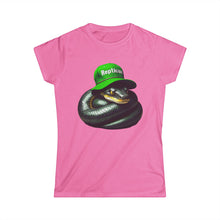 Load image into Gallery viewer, Repticon Women&#39;s Softstyle Tee w/ Black Snake
