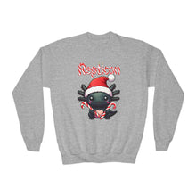 Load image into Gallery viewer, Repticon Youth Crewneck Sweatshirt w/ Axolotl Santa
