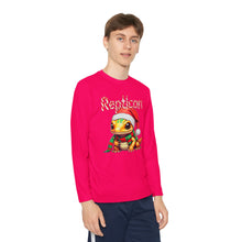 Load image into Gallery viewer, Repticon Youth Long Sleeve Competitor Tee w/ Amphibian Santa
