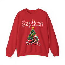 Load image into Gallery viewer, Repticon Unisex Heavy Blend™ Crewneck Sweatshirt w/ Candy Cane Snake Christmas Tree
