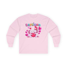 Load image into Gallery viewer, Repticon Unisex Ultra Cotton Long Sleeve Tee w/ Valentine Axolotls
