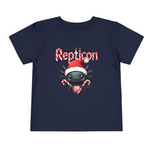 Load image into Gallery viewer, Repticon Toddler Short Sleeve Tee w/ Axolotl Santa
