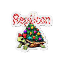 Load image into Gallery viewer, Repticon Die-Cut Magnets w/ Tortoise Christmas Tree
