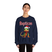 Load image into Gallery viewer, Repticon Unisex Heavy Blend™ Crewneck Sweatshirt w/ Lizard Santa
