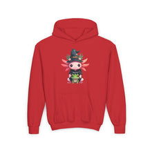 Load image into Gallery viewer, Repticon Youth Heavy Blend Hooded Sweatshirt w/ Axolotl
