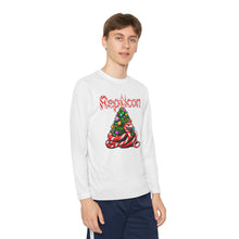 Load image into Gallery viewer, Repticon Youth Long Sleeve Competitor Tee w/ Candy Cane Snake Christmas Tree
