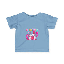 Load image into Gallery viewer, Repticon Infant Fine Jersey Tee w/ Valentine Axolotls
