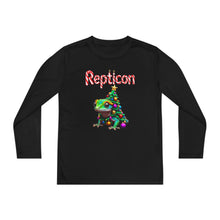 Load image into Gallery viewer, Repticon Youth Long Sleeve Competitor Tee w/ Gecko Christmas Tree
