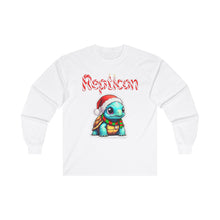Load image into Gallery viewer, Repticon Unisex Ultra Cotton Long Sleeve Tee w/ Tortoise Santa
