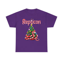Load image into Gallery viewer, Repticon Unisex Heavy Cotton Tee w/ Candy Cane Christmas Tree
