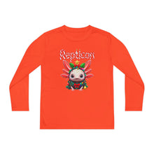 Load image into Gallery viewer, Repticon Youth Long Sleeve Competitor Tee w/ Axolotl Christmas Tree
