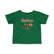 Load image into Gallery viewer, Repticon Infant Fine Jersey Tee w/ Crested Gecko Christmas Tree
