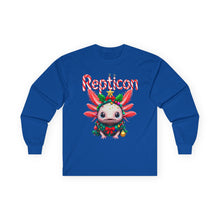Load image into Gallery viewer, Repticon Unisex Ultra Cotton Long Sleeve Tee w/ Axolotl Christmas Tree
