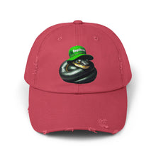 Load image into Gallery viewer, Unisex Distressed Cap w/ Black Snake
