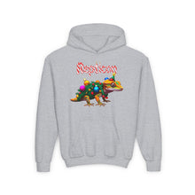 Load image into Gallery viewer, Repticon Youth Heavy Blend Hooded Sweatshirt w/ Crested Gecko Christmas Tree
