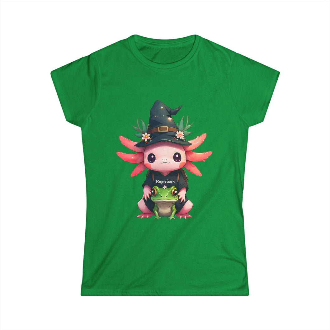 Repticon Women's Softstyle Tee w/ Axolotl