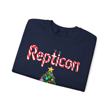 Load image into Gallery viewer, Repticon Unisex Heavy Blend™ Crewneck Sweatshirt w/ Candy Cane Snake Christmas Tree

