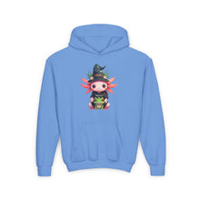 Load image into Gallery viewer, Repticon Youth Heavy Blend Hooded Sweatshirt w/ Axolotl
