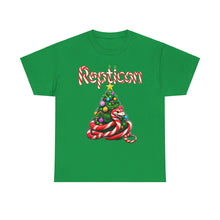 Load image into Gallery viewer, Repticon Unisex Heavy Cotton Tee w/ Candy Cane Christmas Tree
