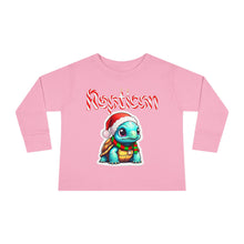 Load image into Gallery viewer, Repticon Toddler Long Sleeve Tee w/ Tortoise Santa
