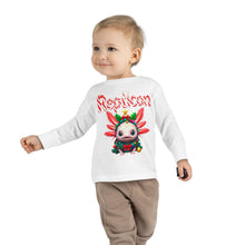 Load image into Gallery viewer, Repticon Toddler Long Sleeve Tee w/ Axolotl Christmas Tree
