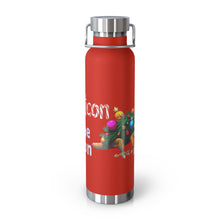 Load image into Gallery viewer, Repticon Copper Vacuum Insulated Bottle, 22oz w/ Crested Gecko Christmas Tree
