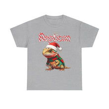 Load image into Gallery viewer, Repticon Unisex Heavy Cotton Tee w/ Bearded Dragon Santa
