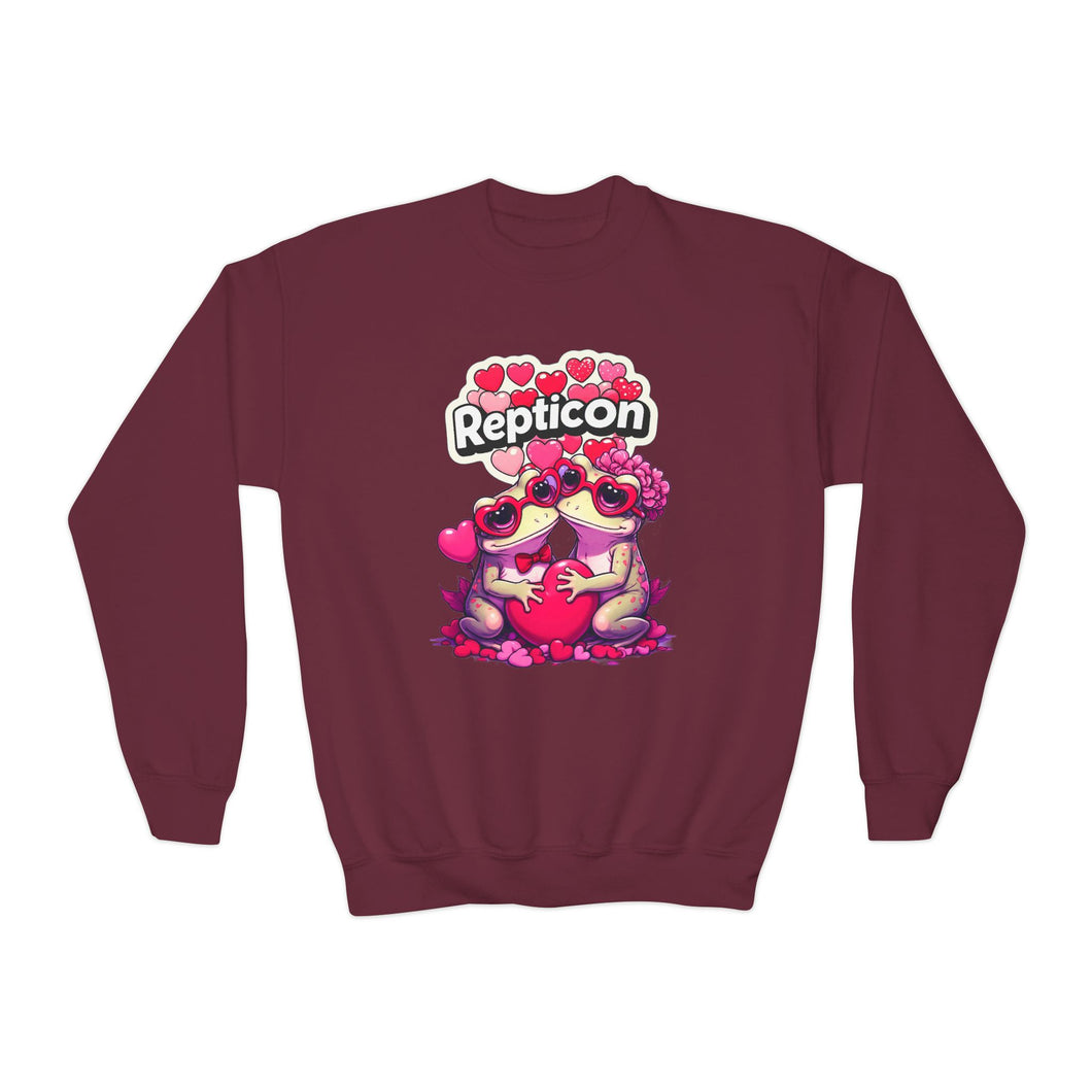 Repticon Youth Crewneck Sweatshirt w/ Valentine's Frogs