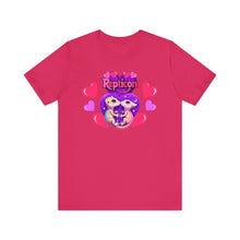 Load image into Gallery viewer, Repticon Unisex Jersey Short Sleeve Tee w/ Valentine Crested Geckos
