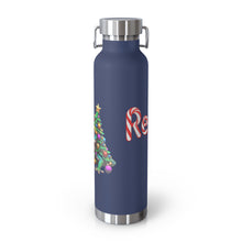 Load image into Gallery viewer, Repticon Copper Vacuum Insulated Bottle, 22oz w/ Gecko Christmas Tree
