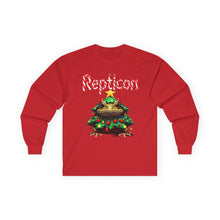 Load image into Gallery viewer, Repticon Unisex Ultra Cotton Long Sleeve Tee w/ Toad Christmas Tree

