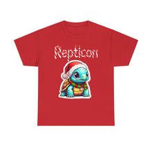Load image into Gallery viewer, Repticon Unisex Heavy Cotton Tee w/ Tortoise Santa
