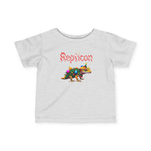 Load image into Gallery viewer, Repticon Infant Fine Jersey Tee w/ Crested Gecko Christmas Tree
