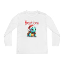 Load image into Gallery viewer, Repticon Youth Long Sleeve Competitor Tee w/ Tortoise Santa
