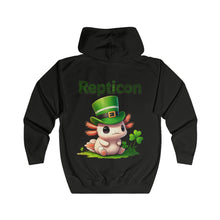 Load image into Gallery viewer, Repticon Unisex Full Zip Hoodie w/ Axolotl
