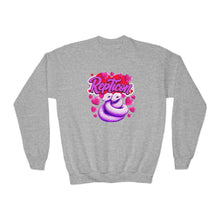 Load image into Gallery viewer, Repticon Youth Crewneck Sweatshirt w/ Valentine Snakes
