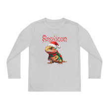 Load image into Gallery viewer, Repticon Youth Long Sleeve Competitor Tee w/ Bearded Dragon Santa
