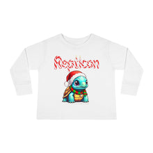 Load image into Gallery viewer, Repticon Toddler Long Sleeve Tee w/ Tortoise Santa
