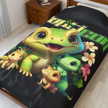 Load image into Gallery viewer, Repticon Velveteen Plush Blanket /w Lizards
