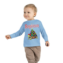 Load image into Gallery viewer, Repticon Toddler Long Sleeve Tee w/ Tortoise Christmas Tree
