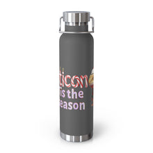 Load image into Gallery viewer, Repticon Copper Vacuum Insulated Bottle, 22oz w/ Bearded Dragon Santa
