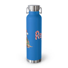 Load image into Gallery viewer, Repticon Copper Vacuum Insulated Bottle, 22oz w/ Bearded Dragon Santa
