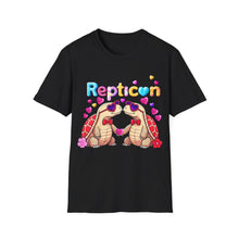 Load image into Gallery viewer, Repticon Unisex Softstyle T-Shirt w/ Valentine Tortoises
