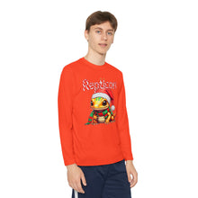 Load image into Gallery viewer, Repticon Youth Long Sleeve Competitor Tee w/ Amphibian Santa
