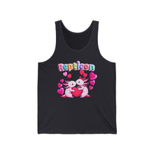 Load image into Gallery viewer, Repticon Unisex Jersey Tank w/ Valentine Axolotls
