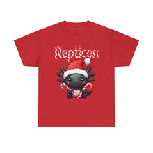 Load image into Gallery viewer, Repticon Unisex Heavy Cotton Tee w/ Axolotl Santa
